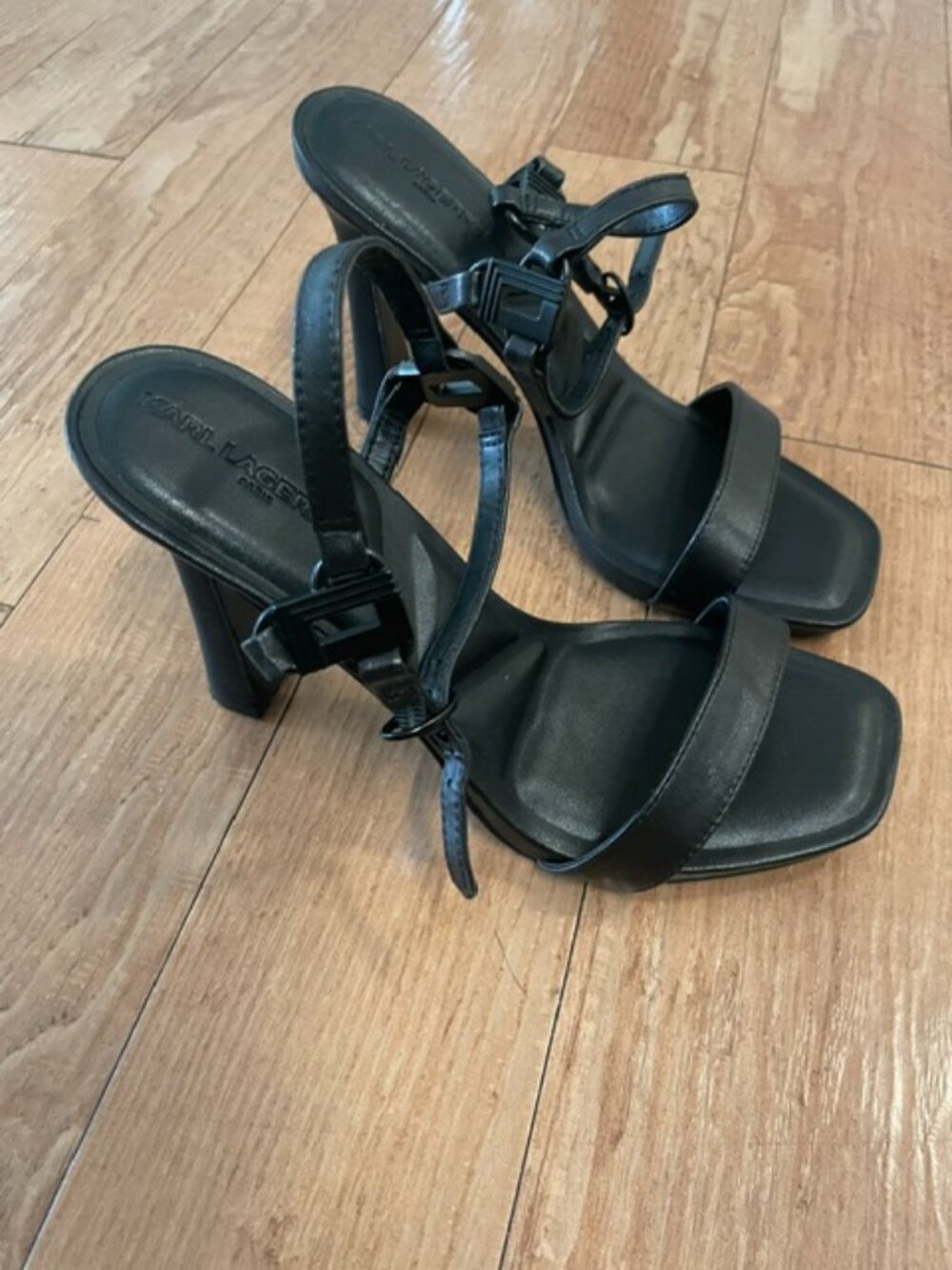 Karl Lagerfeld Ankle Strap Heels